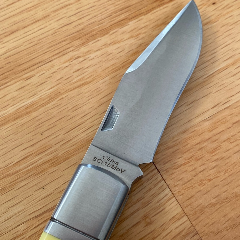 COPY - A.G.Russell Gu stock Lockbacks with Yellow Delrin - Picture 2 of 5